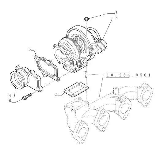 2855947 - Турбокомпрессор ДВС NEF4,5CR экс.погр. CNH