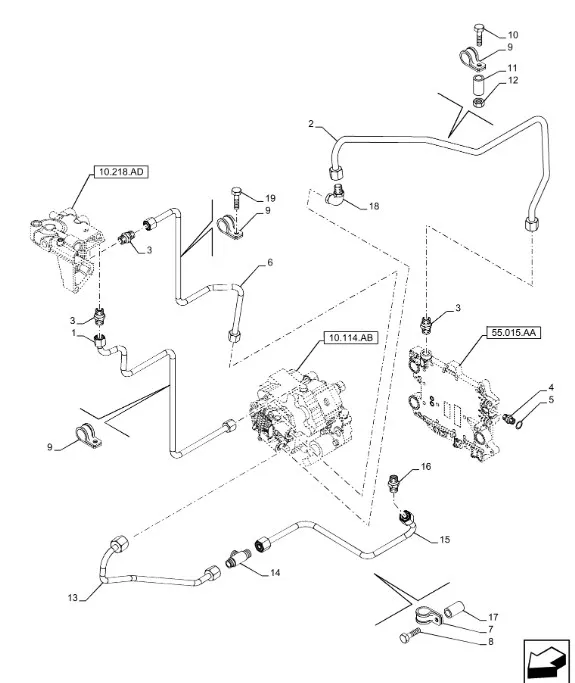 5801372628 - Трубка топл. ДВС Cursor9T T8./Mg.